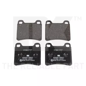 Jeu de 4 plaquettes de frein arrière NK OEM A0014200120