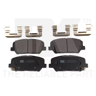 Jeu de 4 plaquettes de frein avant NK OEM 581012MA00