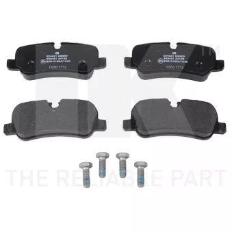 Jeu de 4 plaquettes de frein arrière NK OEM SFP500022
