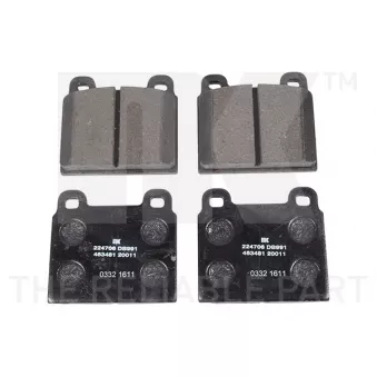 Jeu de 4 plaquettes de frein avant NK OEM 251698151B