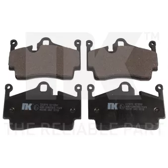 Jeu de 4 plaquettes de frein arrière NK 225616