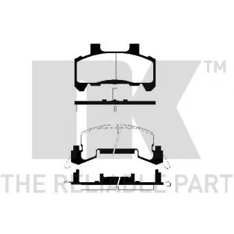 Jeu de 4 plaquettes de frein avant NK 229206