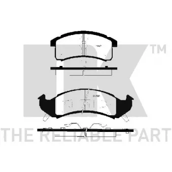 Jeu de 4 plaquettes de frein avant NK 229213