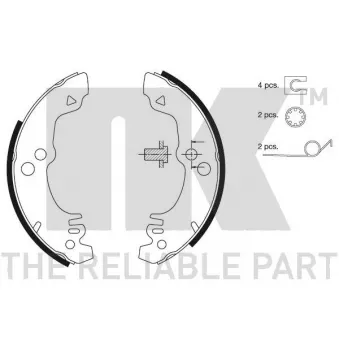 Jeu de mâchoires de frein NK OEM 1556044