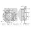 NK 311562 - Disque de frein arrière gauche