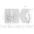 NK 312657 - Jeu de 2 disques de frein arrière
