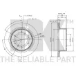 NK 313022 - Jeu de 2 disques de frein arrière