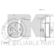 NK 313424 - Jeu de 2 disques de frein arrière