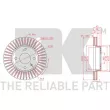 NK 313680 - Jeu de 2 disques de frein avant