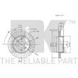 NK 314566 - Jeu de 2 disques de frein avant