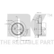 NK 314584 - Jeu de 2 disques de frein arrière