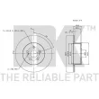 NK 314593 - Jeu de 2 disques de frein arrière