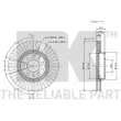 NK 314832 - Jeu de 2 disques de frein avant