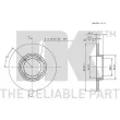 NK 315001 - Jeu de 2 disques de frein avant