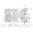 NK 344789 - Jeu de 2 disques de frein arrière