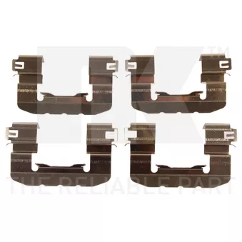NK 79991017 - Kit d'accessoires, plaquette de frein à disque