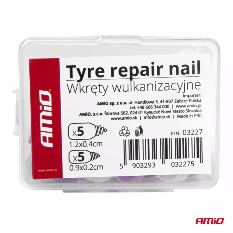 Kit anti crevaison de pneu, vis clous de réparation AMIO 03227 - Visuel 2