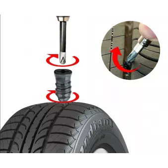 Kit De Réparation De Pneus De Voiture 60 Pièces Clous Et Tournevis En