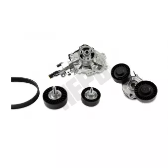 Pompe à eau+Jeu de courroie trapézoïdale à nervures HEPU OEM LR116736