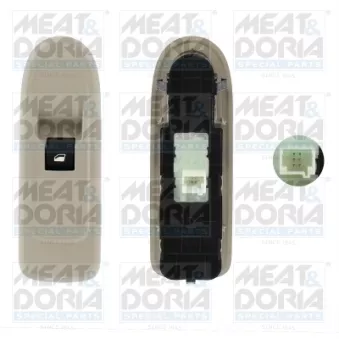 Interrupteur, lève-vitre avant droit MEAT & DORIA 26849 pour FORD TRANSIT 1.6 THP - 156cv