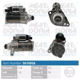Démarreur MEAT & DORIA OEM 02Z911024FX