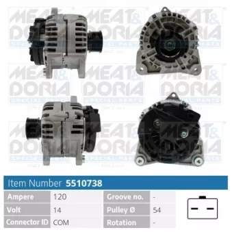 Alternateur MEAT & DORIA OEM 8200660043