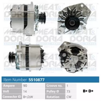 Alternateur MEAT & DORIA OEM 074903025A