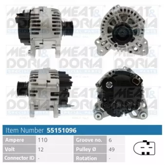 Alternateur MEAT & DORIA OEM 036903018B