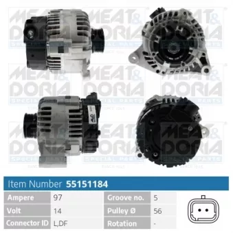 Alternateur MEAT & DORIA OEM 5705GL
