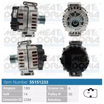 Alternateur MEAT & DORIA OEM A0009067500