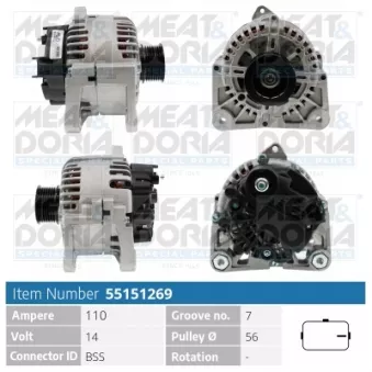 Alternateur MEAT & DORIA OEM 8200623231