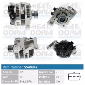 Alternateur MEAT & DORIA OEM 3M5T10300LC