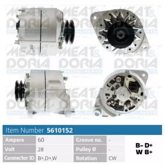 Alternateur MEAT & DORIA OEM 3963143