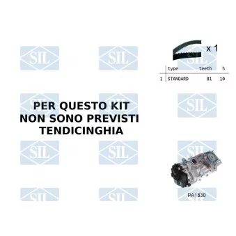 Saleri SIL K1PA1830 - Pompe à eau + kit de courroie de distribution