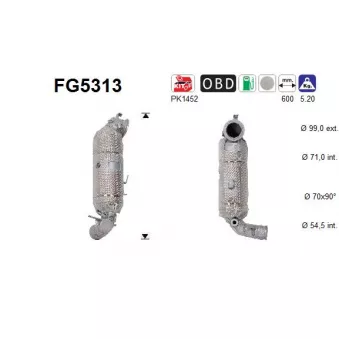 AS FG5313 - Filtre à particules / à suie, échappement