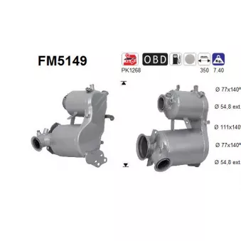 AS FM5149 - Filtre à particules / à suie, échappement