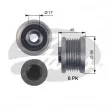 GATES OAP7129 - Poulie roue libre, alternateur