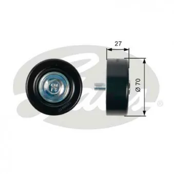 Poulie renvoi/transmission, courroie trapézoïdale à nervures GATES T36409 pour CHEVROLET EPICA 2.5 - 156cv