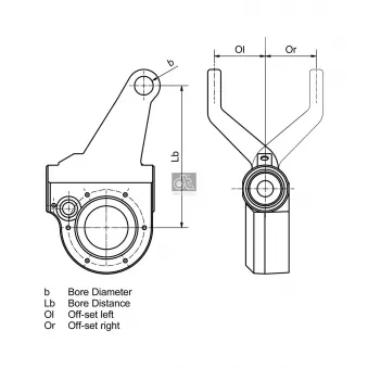 Régleur de timonerie, freinage DT 1.18618 pour SCANIA P,G,R,T - series P 420, G 420 - 420cv