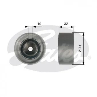 Poulie renvoi/transmission, courroie de distribution GATES OEM 7700857492