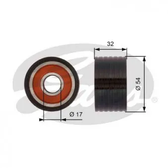 GATES T42166 - Poulie renvoi/transmission, courroie de distribution
