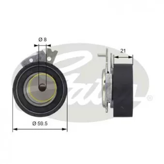 Poulie-tendeur, courroie crantée GATES OEM 96230607