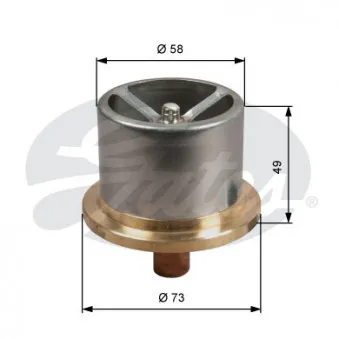 Thermostat d'eau GATES TH51386 pour RENAULT TRUCKS MIDLUM 270,18/D - 265cv