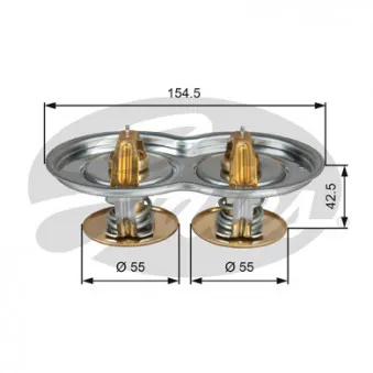 Thermostat d'eau GATES TH51975/80G1 pour SCANIA P,G,R,T - series R 440 - 441cv