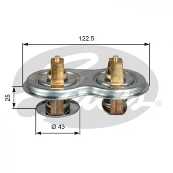 Thermostat d'eau GATES TH52275G1 pour SCANIA P,G,R,T - series R 340 - 340cv