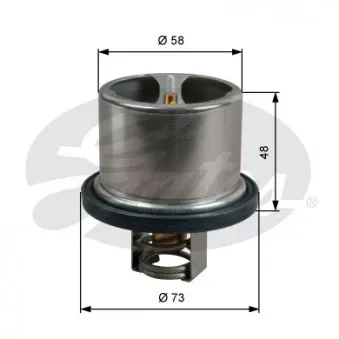 Thermostat d'eau GATES TH52386G1 pour DAF XF 95 220,12 - 215cv