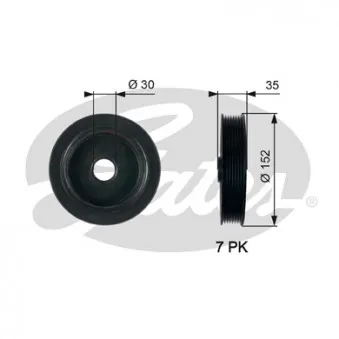 GATES TVD1127 - Poulie, vilebrequin