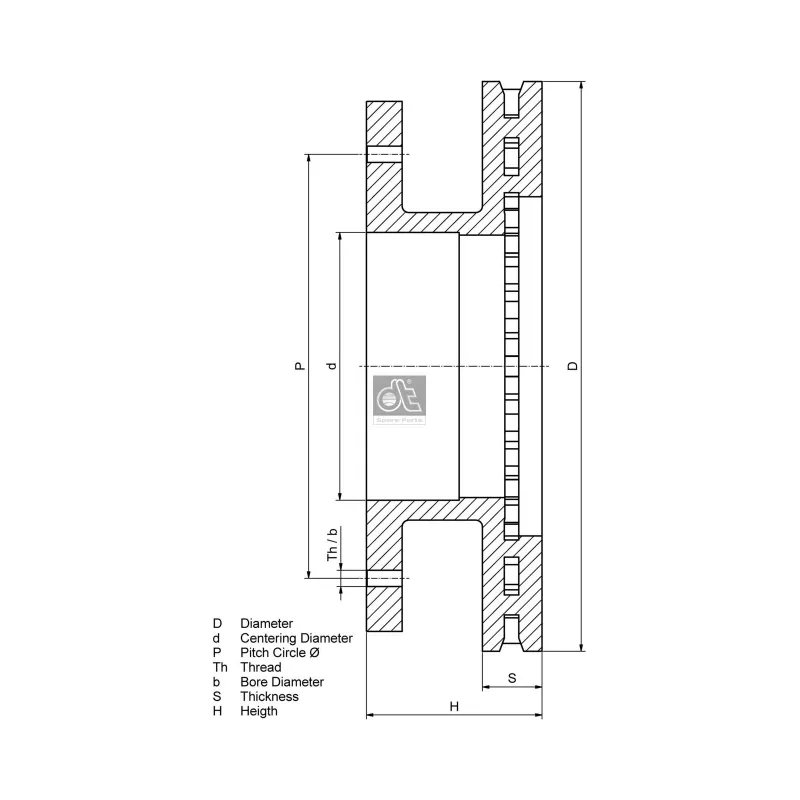 Jeu de 2 disques de frein avant DT 10.54100 - Visuel 1