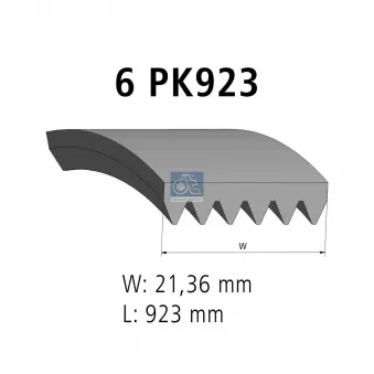 Courroie trapézoïdale à nervures DT OEM 06a145933f