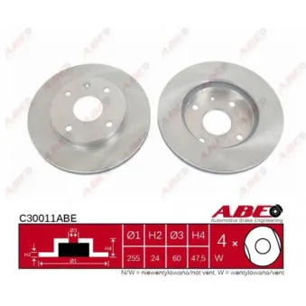 ABE C30011ABE - Jeu de 2 disques de frein avant